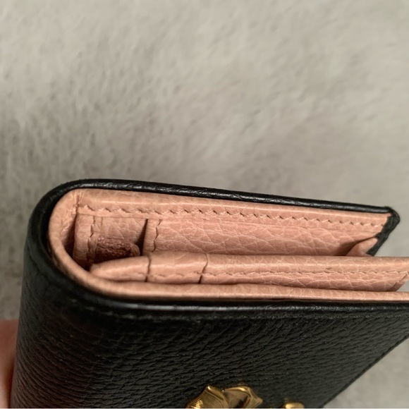 Gucci Marmont Compact Leather GG Bow Wallet w Box and Dust Bag - Picture 4 of 14